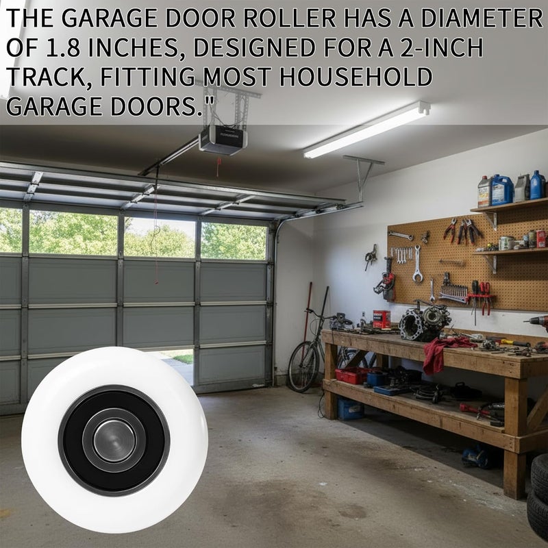 Mindoub 10 Pack 7" Stem 2" Sealed Nylon Commercial Garage Door Roller, Ultra Quiet Long-Lasting Durable High Load, Use 6200 Double Seals Precision Bearings for Home&Commercial - Image 5